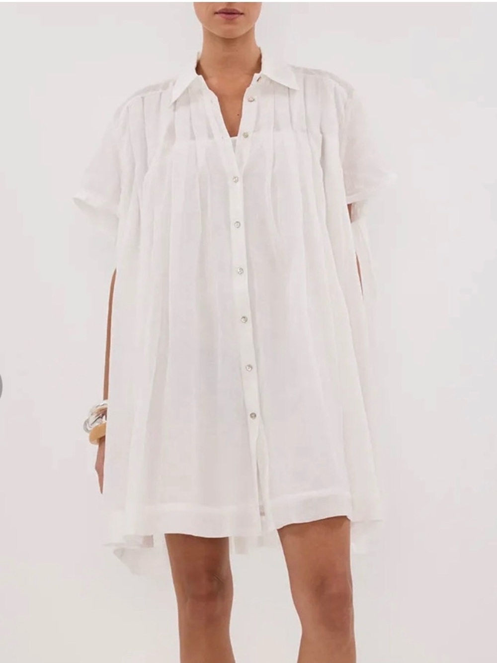 DISSH Carmel White Ramie Mini Dress – NWT Size US 4